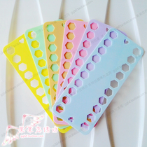 18 yuan 6 pieces of cross-stitch threading board thickened color plastic threading board six-sided hole wire feed paste coil