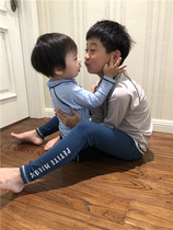 Export Korea ~ Original D childrens long sleeve split boy swimsuit quick-drying sunscreen diving suit surf trousers swimsuit 8