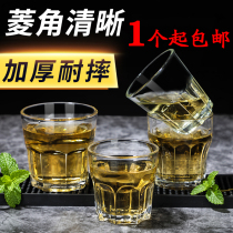 Bar ktv tempered glass creative beer cup thick oversized household whiskey octagonal cup Goblet