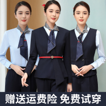 2023 New Mobile Workwear Suite Womens Business Hall employee clothes coat pants shirt professional uniform autumn