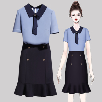 2021 summer new professional suit female fashion ol temperament commuter workplace work beautician overalls tooling