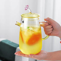 French wind household cold kettle glass set high temperature resistant summer cool kettle large capacity drinking water cup wants to open duck pot