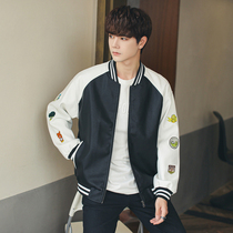 2021 New Mens Leather Clothes Spring and Autumn Baseball Clothing Korean Slim Fashion Handsome Leather Leather Jacket Machine Clothing