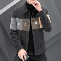 2021 new mens woolen jacket autumn and winter Korean trend short woolen windbreaker casual handsome jacket jacket