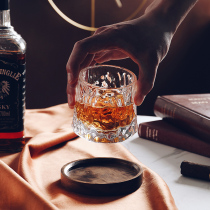 Japanese crystal glass whiskey wine glass beer wine cup hammer rotating tumbler home Creative Personality
