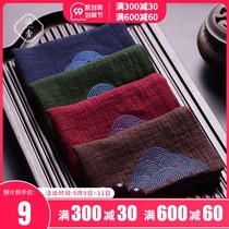 Fragrant tea towel cloth absorbent thick Zen high-end small square towel tea towel mat table cloth raising pot cloth Japanese tea ceremony tea cloth