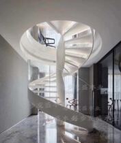 Steel ladders straight beam indoor integral layer European duplex Attic attic simple inclined beam steel wood custom glass staircase