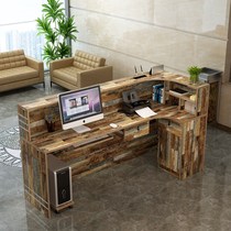 Bar table cash register counter simple modern small corner hotel restaurant company beauty salon front desk reception desk