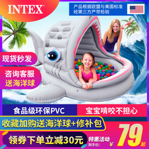 intex childrens ocean ball pool fence home indoor 1 year old baby inflatable toy ball pool