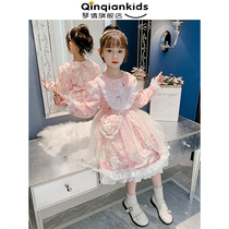 Girl Dress Girl Dress Spring Autumn Style 2022 New Girl Foreign Air Trendy CUHK Children Spring Dress Loretta Princess Dress