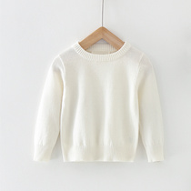 Beginner Day Department Men and women Baby Jane about 100 Lap Pure Color Rice White Round Neckline Hooded Sweater Sweater
