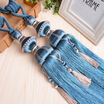 (Free hook)European-style grade curtain hanging ball tassel accessories Curtain buckle Curtain strap rope decoration hanging spike