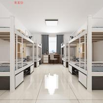 Staff dormitory bunk bed upper and lower bed iron frame bed height double bed steel frame bed mother bed frame bed