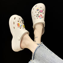 Language Ke hole shoes womens summer Net red stepping on the feeling of non-slip soft bottom breathable home sandals outside wearing bag head drag