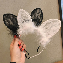 Cat Ear Headwear Female Summer Beast Ear Hair Stirrup Fox Hair Clip Live Cos Kitty Rabbit Clips Hair Accessories to Spice Card