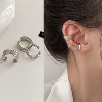 Design Sensation Retro Port Wind Ear Clip Without Earhole Woman Senior Sensation Small Crowdsourced Silver Explosive earthy Frosty Wind Ear Clip