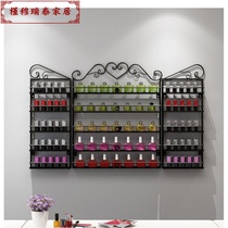 Nail polish display rack Wall-mounted wrought iron nail shop Nail polish glue shelf Cosmetics storage rack shelf