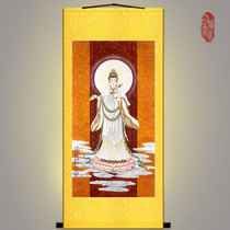 White-clothed Guanyin Bodhisattva Buddhist portrait View free Yuantong Da Shi Hanging painting Buddha Hall marriage painting Scroll painting