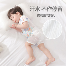 Baby one-piece dress Summer thin Pure Cotton Baby Short Sleeve Shorts Khaed Climbing Suit Baby Air Conditioning Summer Baby Summer Dress