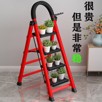 Storage Crown Folding Home Ladder Aluminum Alloy Thickened 45 Step Ladder Multifunction Herringbone Ladder Telescopic Climbing Ladder stairs