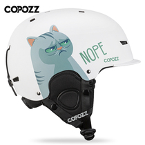 COPOZZ ski helmet men and women Adult Children single double board snow mirror set equipped with safety professional snow helmet protective gear