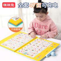 Mimi Rabbit sound flipchart Pinyin learning artifact Early education literacy point reading sound book Baby puzzle childrens toys