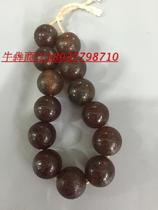 Antique Ming and Qing Dynasties old agate weathered pattern Tang ball agate beads Sugar color agate with beads Rosary accessories bracelet