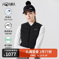 HONMA winter new golf ladies down horse clip baseball collar elastic water repellent lightweight and portable