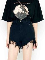 Denim Shorts Woman Spring Autumn 2022 New High Waist A Character Pear Shape Slim Fit Slim Fit 100 Hitch Slim Hot Pants Tide