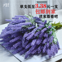 Simulation flower purple lavender upscale dry bouquet fake flower adornment suit Living room table putting up the shooting props