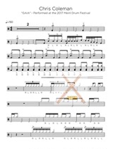 06 drum master drum score Chris Coleman GAIA competition repertoire accompaniment difficult music
