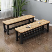 Long stool long bench steel and wood Mall rest gym locker room shoe stool clothing store sofa bench