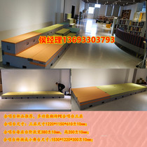 School choir performance rehearsal for mobile This is a plastic chorus two-in-one stage PE flip ladder