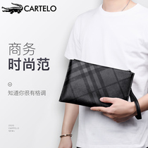 Cardile crocodile mens handbag 2021 thin envelope clutch business casual clip bag hand bag hand bag