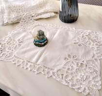 Foreign trade tail goods white cotton classic embroidery hollow table towel cover towel 30X45CM