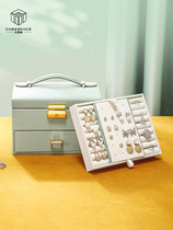 Leather Double Layer PU Jewelry Storage Box Drawer Type Storage Ring Earrings Jewelry Box Jewelry Box Jewelry