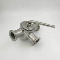 304 stainless steel sanitary three-way plug valve with straight-through T-thread quick-mounting flange plug valve for use