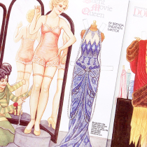 Silently film Queen retro paper doll change paper doll paper doll change clothes