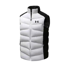 New golf down vest clothing mens coat spring and autumn cotton warm slim trench coat mens white coat 21