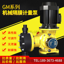 GM series diaphragm metering pump corrosion-resistant acid and alkali dosing pump factory direct metering pump sewage treatment