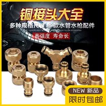 Full copper tap multifunction water gun quick joint car wash water pipe fitting washing machine conversion pacifier