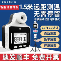 Long distance 1 5 meters infrared thermometer full-automatic heat probe indoor shopping mall door multi-person rapid measurement