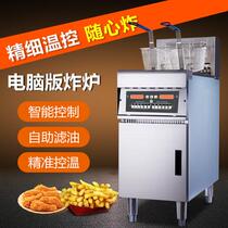Vertical computer version thermostatic single cylinder double screen frying oven double-cylinder controlled warm electric frying stove electric frying oven burgers equipment