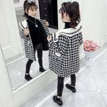 Girls autumn clothing Mao jacket 2021 new large child clothes Spring autumn and winter clothing Ocean Gas Thickening of Heavy Clothes Tide