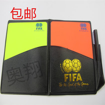 Referee whistle referee red and yellow card foul record this pen set referee supplies football match training whistle