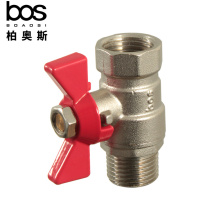 bos butterfly valve 4 points inner and outer wire straight valve water heater switch butterfly water pipe triangle valve 392