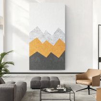 Mountain Scenery Images Folk Living Room Sofa Background Wall Wall Wall Decoration Felt Wall Stickup Self-adhesive Photo Wall Soft Dress
