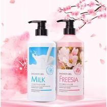 800ml Zi Shuang trembles Net red pop milk water smooth cherry blossom lasting fragrance flower fragrance shower gel
