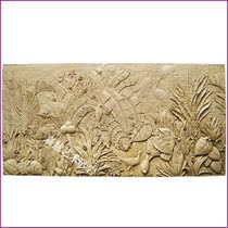 Jiahui sandstone sculpture relief large garden villa indoor and outdoor home decoration European landscape painting tropical rain forest