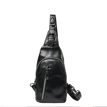 Hong Kong Diagonal Satchel Boomers single shoulder bag Design Small Crowdpack Genuine Leather Men Bag Casual Chest Bag